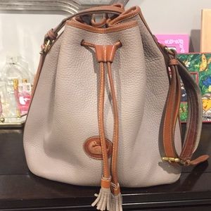 Dooney & Bourke vintage all leather bucket bag GHW